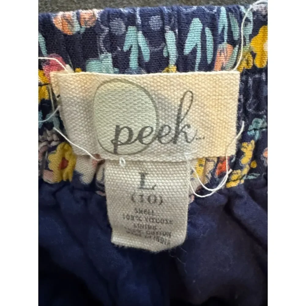 Peek Girls Floral Shorts Size L 10